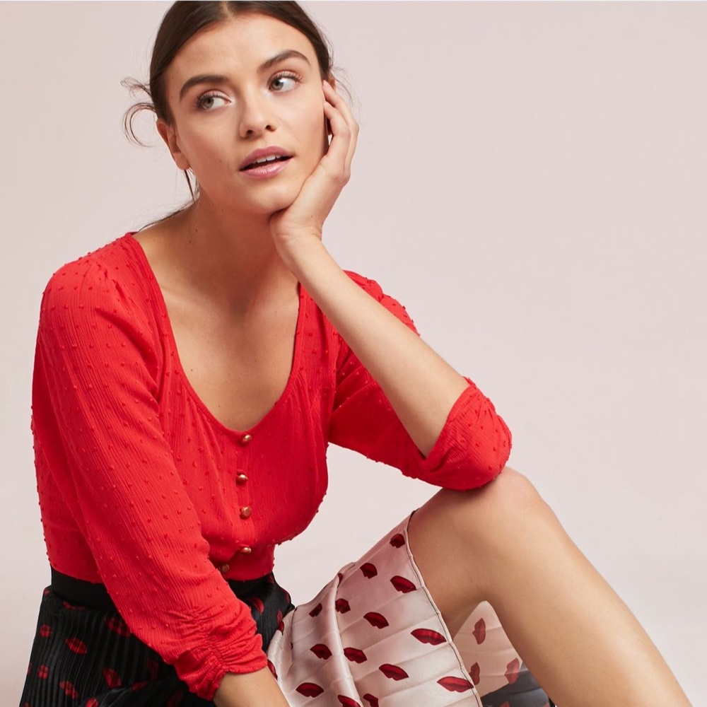 Maeve Charity Ruched Top